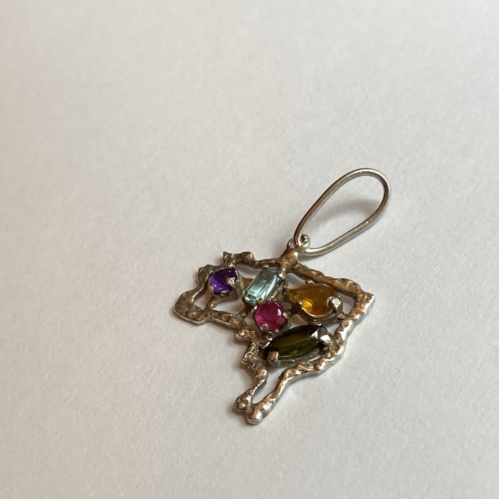 NFT, 🇺🇸USA shaped- custom gemstone pendant🇺🇸